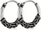 NKlaus Silber Paar 925er Sterlingsilber Ohrringe Keltische Creolen Gothic Celtic Ohrpiercing 14mm 5041