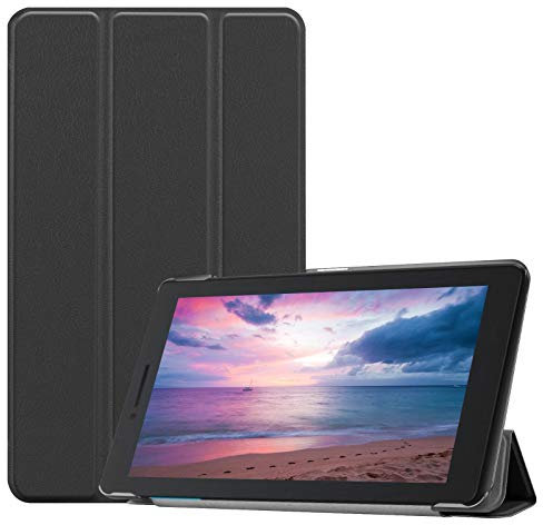 Lobwerk Funda para Lenovo Tab E8 TB-8304F 8 Pulgadas, con función Atril y función de Encendido y Apagado automático Negro Negro
