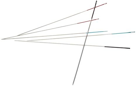 ColorEyes Beading Needles Assortment 6/pkg-Black #10, Blue #11, Red #12