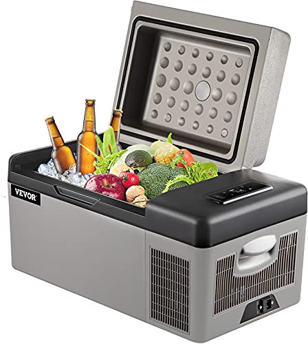 Machabeau Réfrigérateur de Voiture Portable à Compression 20 L, 45 W Glacière Électrique - 20 à 20 ℃ Panneau Numérique Réfrigération Rapide pour Garder la Fraicheur des Boissons Bières