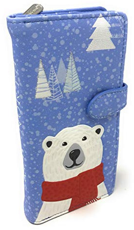 Shag Wear True North Geldbörse für Damen und Teenager-Mädchen, veganes Kunstleder, Blau, Größe L, 17,8 cm, Blau, Large, Große Geldbörse