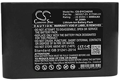 TECHTEK Battery 4000mAh compatible with [Dyson] DC31 Animal, DC34, DC34 Animal, DC35, DC35 Multi floor, DC44 DC45, DC45 SV, DC56 replaces 202932-01, 202932-02, 202932-05, 202932-06, 917083-01, 965557