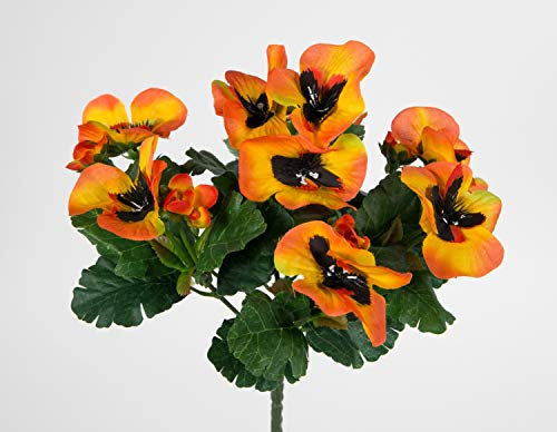 Stiefmütterchen 26cm orange PM Kunstpflanzen Kunstblumen künstliche Pflanzen Blumen Veilchen