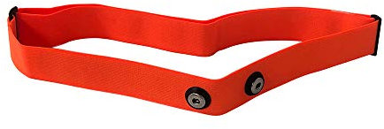 TAOPE Elastic Sport Heart Rate Monitor Adjustable Chest Mount Belt Strap Bands Fitness Equipment for Garmin Wahoo - Bright Orange