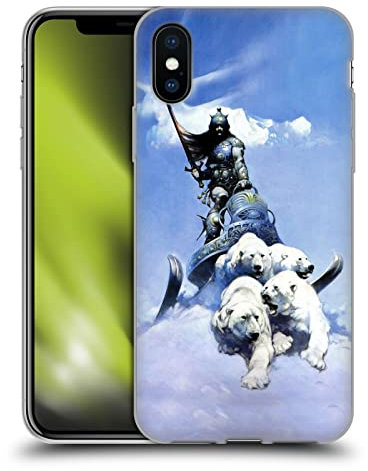 Head Case Designs Licenciado Oficialmente Frank Frazetta Guerrero de Plata Fantasía Carcasa de Gel de Silicona Compatible con Apple iPhone X/iPhone XS