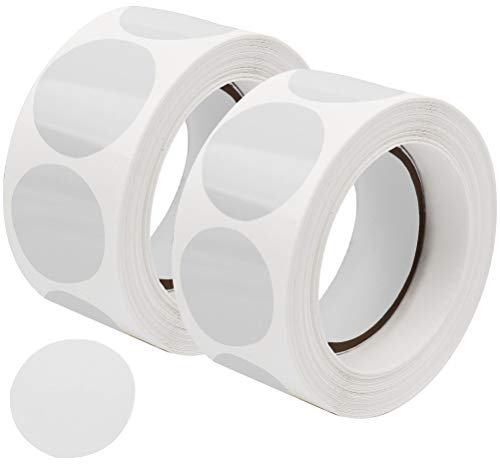 kuou 1000 Pieces Clear Retail Package Seals, 25mm Self Adhesive Clear Seal Labels Clear Adhesive Stickers for Envelopes, wedding Birthday Party Gift Packaging and package box seal