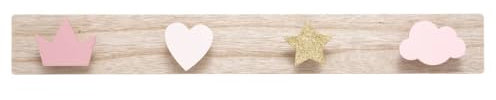 Atmosphera - Patère Enfant - Bois - 55x7 cm - Rose