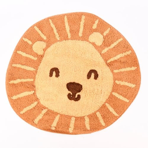 SCHÖNER LEBEN. Sass & Belle Vorleger Löwe braun Ocker 55x59cm