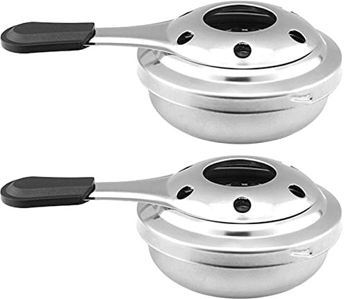 2 Stück Fondue Brenner Topfbrenner Pastenbrenner, Edelstahl Tragbar Winddicht Alkohol Herd Brenner Fondue Zubehör Mini Chocolate Cheese Fondue Set, Alkoholkocher Für Hot Pot, Dry Pot Cuisine, Buffet
