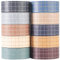 YUBX 10 Rollen Vintage Washi Tape Set 15 mm breites Gitter Masking Dekorative Tapes für Bullet Journals, Planer, Scrapbooking, Geschenkverpackung, DIY Crafts (Fog City)