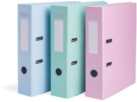 Pukka Pad A4 Pastel Lever Arch Files 70mm - Pink, Blue, Green - Pack 3