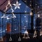 ECD Germany LED Fenster Lichtervorhang 220cm mit 138 LEDs Warmweiß, Weihnachtsbäume und Sterne, 8 Funktionen, Weihnachtsdeko Fensterdeko für Innen/Außen, Weihnachten Lichterkette Weihnachtsbeleuchtung