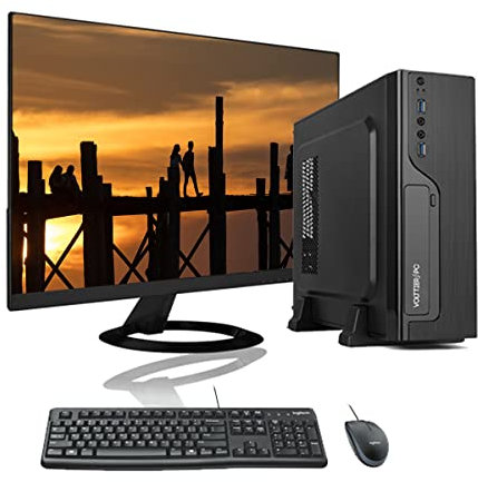 VolttierPC – PC Sobremesa Completo Intel Core i5-12400 | 16GB RAM | 500GB NVMe | Intel UHD 730 | WiFi 6 + Bluetooth 5.2 | Windows 11 Pro | Monitor 24 100Hz | Teclado y Ratón | PC Oficina y Trabajo
