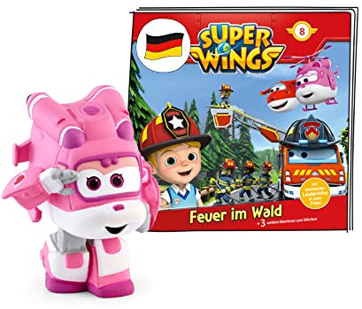 tonies Hörfigur für Toniebox, Super Wings – Feuer im Wald, Hörspiel mit 4 Geschichten für Kinder ab 3 Jahren, Spielzeit ca. 58 Minuten