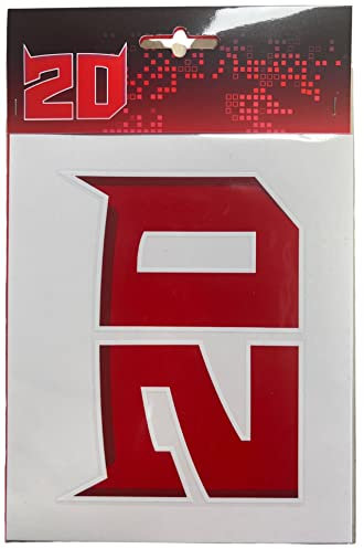 FABIO QUARTARARO - Aufkleber Medium Fabio Quartararo Big 20 El Diablo offizielles MotoGP Sticker, Rot, Vinyl, Verschiedene Oberflächen, Indoor, 1 Count, Rechteck, Stern, Erwachsene