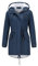 YYNUDA Manteau Femme d'hiver Chaud Parka Mi-longue Veste d'hiver Blouson à Capuche épais Fourrure Blouson avec Capuche Grande Taille Bleu XL