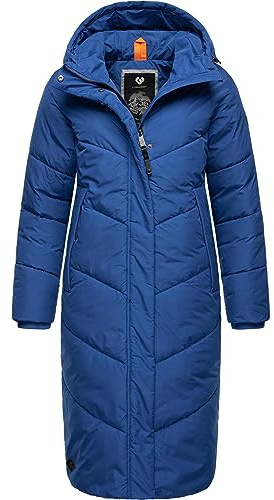 Ragwear Damen Winterjacke langer Regenmantel Steppmantel wasserdicht warm gefüttert mit Kapuze Suminka XS-6XL