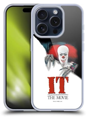 Head Case Designs Offizielle IT Television Miniseries Poster Grafiken Soft Gel Handyhülle Hülle kompatibel mit Apple iPhone 15 Pro