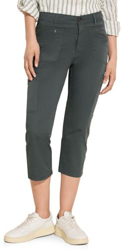 STREET ONE Damen A377221 Sportive 3/4 Cargohose, marshy Green, 46W / 22L