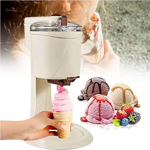 RayGenius Gelato Morbido Macchina Semi-Automatica 1000ml Famiglia Gelato Facendo Macchina Frutta Dessert Yogurt Cono Gelatiere