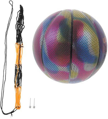 Gogogmee 1 Satz Leuchtender Basketball Für Erwachsene Leuchtender Basketball Leuchtende Sportbälle Trainingsbälle Fluoreszierende Pu Bälle Outdoor Basketballsport Basketball