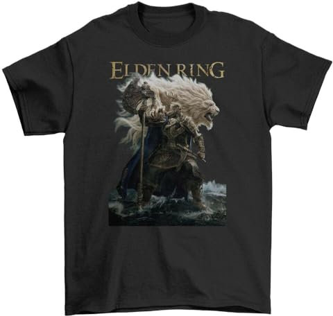 Majestic Elden Lion Ring Mens T-Shirt Souls Men's Gaming Shirt Dark Shirt Black XL