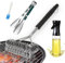 Brosse De Nettoyage pour Barbecue, 43,17 Cm en Acier Inoxydable. [avec : Pulverisateur D'Huile 300 ML, sans PBA, Pince À Viande en Acier Inoxydable, Pinceau À Huile en Silicone], Kit Barbecue Premium