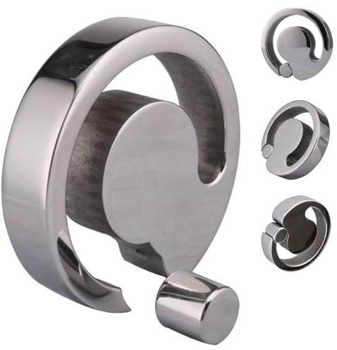 ZTHBYSB Edelstahl Ball Stretcher Hodenring Torture CBT Penis Bondage Ring Metall Hodensack Stretcher Schwanz Ring Enhancer Verzögerung BDSM Erotik Sexspielzeug für Männer