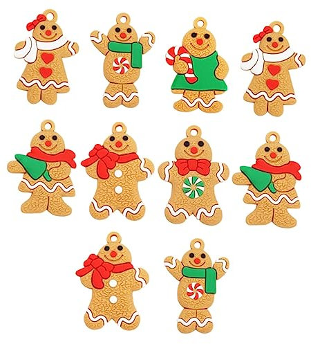 30 STK Christbaumschmuck Lebkuchenmann Hängende Verzierung Weihnachten Weihnachtslebkuchenverzierung Christbaumkugel Weihnachtsbaumschmuck Weihnachtsbedarf Weihnachtsschmuck PVC Cabilock