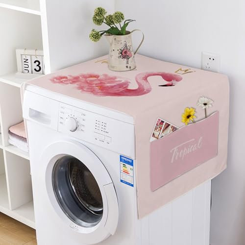 Chaoyilian Machine À Laver Réfrigérateur Poussière,Ouverture Housse Machine à Laver avec Poches,Housse Machine à Laver Top,Anti-poussière,pour Réfrigérateurs Machines à Laver Sèche-Linge.