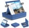 KDD Buchständer mit Aufbewahrung, Multi-Winkel-Ansicht, Lesetablet-Halter für Schoß, Bett, Schreibtisch und Couch, faltbarer I-Pad-Kissenhalter mit Organizer-Tablett für Buch, Tablet, Handy, E-Reader