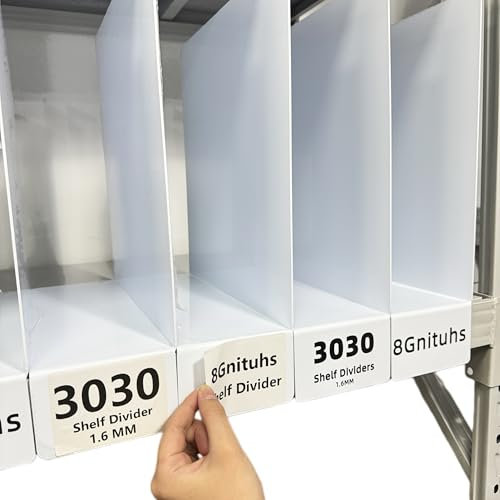 8Gnituhs 20 Stück 30 x 30 cm 1,6 mm Regalteiler für Lager, Etiketten für Regale, Papiertrenner für Bastelräume, Lagerregalteiler, Kunststoffteiler für Regale, Schrankorganisatoren und Aufbewahrung
