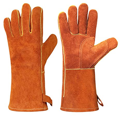 NTALJC Gants de Barbecue Professionnels, Four de Barbecue, Cuisine, Cuisson, Gants de soudage pour Outils de Gril de Camping