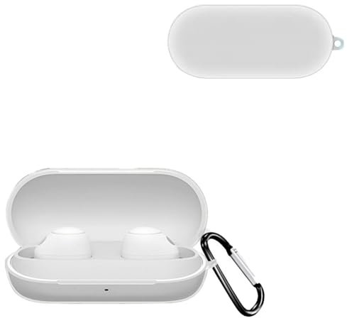 MEMELOKA Custodia Compatibile con Sony WF-C700N, Antiurto in Silicone Morbido con Portachiavi Case Protettiva per Sony WF-C700N, Trasparente