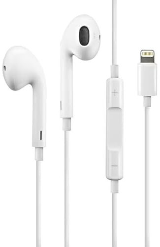 Casque Ecouteur pour iPhone, Casque Antibruit Stéréo HiFi avec Microphone et Contrôle du Volume, Écouteurs Filaire pour iPhone 14/14 Pro/13/13 Pro/12/12Pro/SE/11/11Pro Max/XS Max/X/XR/8/ (Blanc)