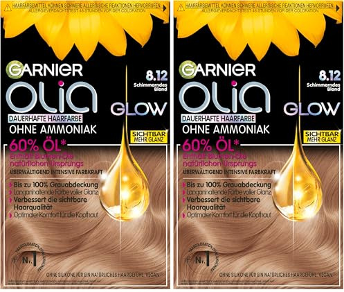Garnier Olia Glow 8.12 Schimmerndes Blond (Packung mit 2)