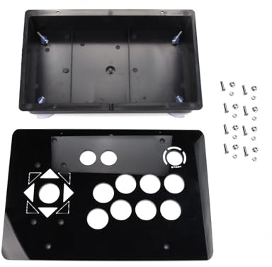 CHICHIYANG Arcade Joystick Base Box Case & Acrylic Panel Kit Suitable for DIY Arcade Game Machine Cabinet Controller