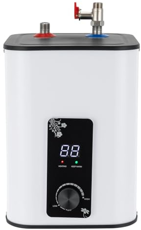 Chauffe Eau électrique 1500W Mini Chauffe Eau Instantané Température Réglable Affichage Numérique Avec Indicateur,Pour Cuisine, Armoire, Salle de Bains, Camping - Car, Bar