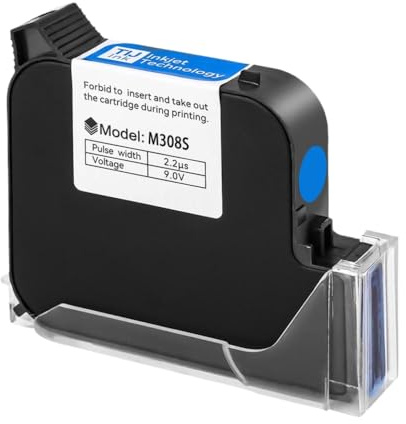 YAJBHnzpt Prime Tij -Patrone 25,4 mm Tintenstrahldruckerpatrone Schnelles Trocknen Wasser Lösungsmittelkindkompatibel mit Druckerversorgungen für Teilenummer 8K1927225b(1PC-Blue-25.4mm)