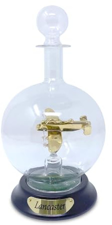 Lancaster Bomber Aeroplane in a Glass Decanter