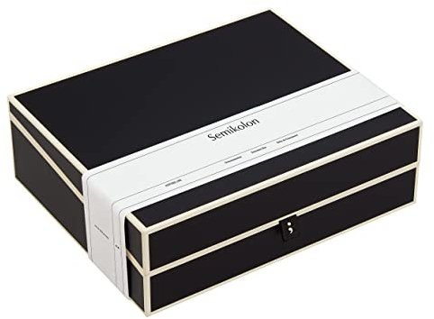Semikolon 352575 Dokumentenbox - Aufbewahrungs-Box für Dokumente A4-31,5 x 26 x 10 cm - black schwarz