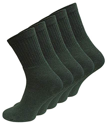 VCA 10 Paar ARMY Socken, Stabile Baumwoll Socken -Freizeit und Berufssocken