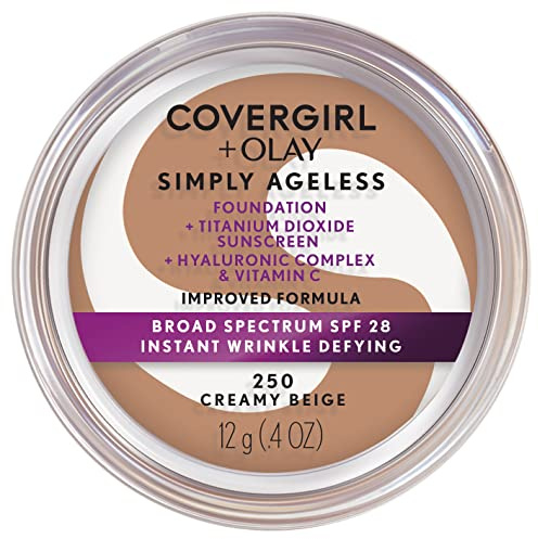 COVERGIRL & Olay Simply Ageless Foundation, 250 Creamy Beige, 250 Creamy Beige