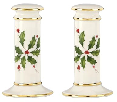 Lenox Holiday Porcelain Christmas Salt and Pepper Shaker Set