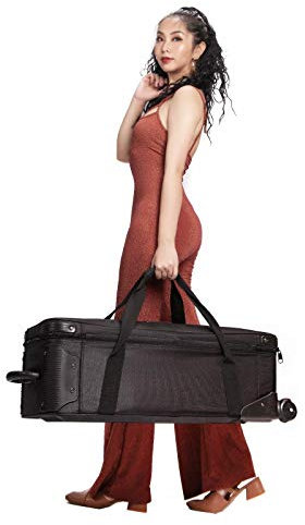 Photography Studio Roller Trolley Wheeled Bag Case (32in) for Video Equipment, Large Flight Case for Tripod Monopod Light Stand Flash, 84x30x27cm