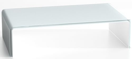 DURATABLE® Laptop Glasaufsatz in Superweiß 450 mm x 250 mm x 110 mm Glastisch LCD Lapdesk Fernsehtisch TV Aufsatz