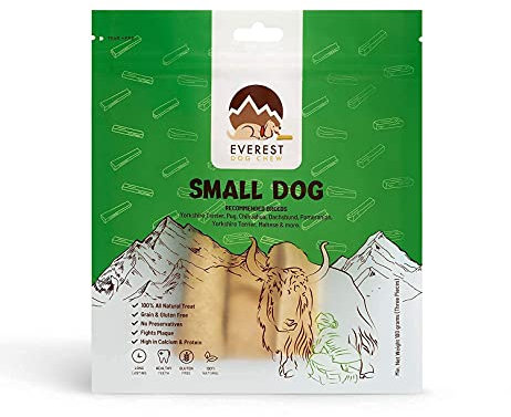 3 Piece Yak Chew for Dogs (Small Dogs), Everest Dog Chew, 100 grams yak milk dog chew, Original Authentic Himalayan Yak Chew