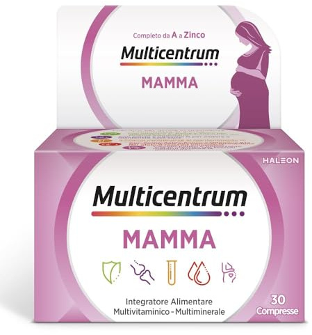 Multicentrum Mamma Integratore Multivitaminico Completo Gravidanza, 30 Cpr