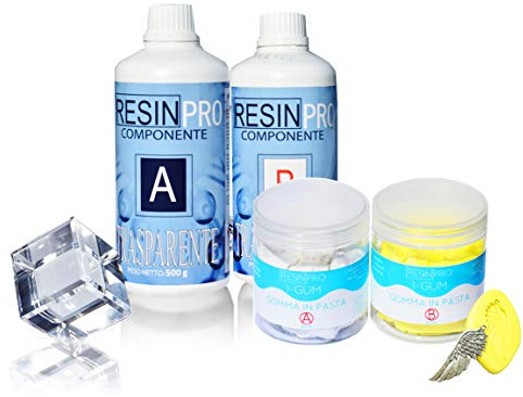 Resin Pro® ANGEBOT! Resin Pro durchsichtiges Epoxidharz – gr 800 + Silikonkautschuk i-gum gr 500