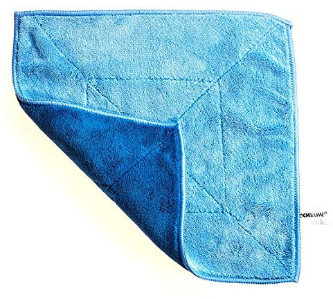 Kochblume Microfasertuch 30x30cm | Extrasaugfähige Fasern | Waschbar bis 40°C | Farbe: blau/dunkelblau